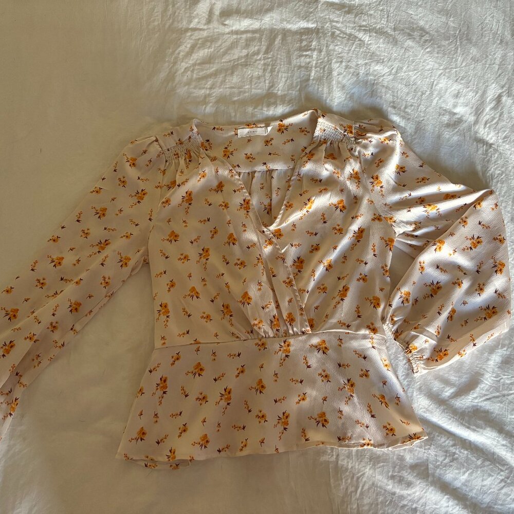Lush Floral Peplum Top